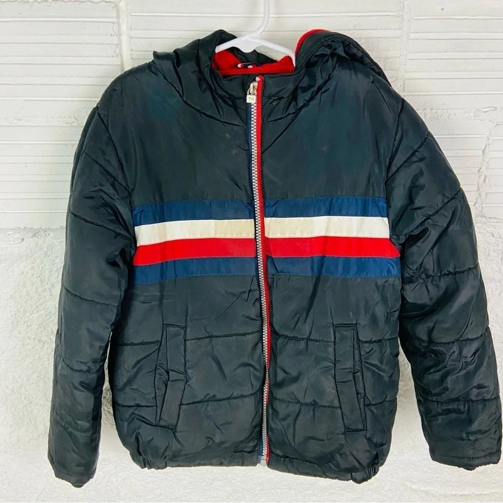 Tommy Hilfiger Kids Puffer Jacket with Red, White, and Blue HILFIGER Accents 7